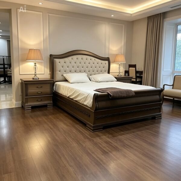 Buy a solid wood bed frame in Wah Cantt and Taxila. Discover durable, elegant bedroom beds with premium wooden construction, stylish designs, and lasting comfort.