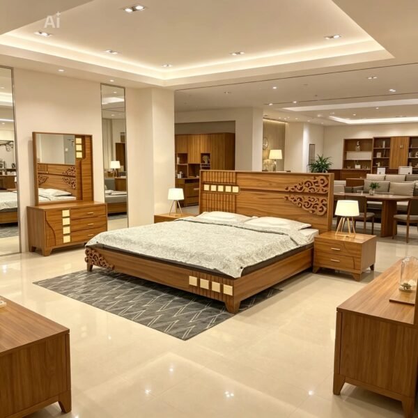Modern Wooden Bed Frame | Stylish Bedroom Furniture